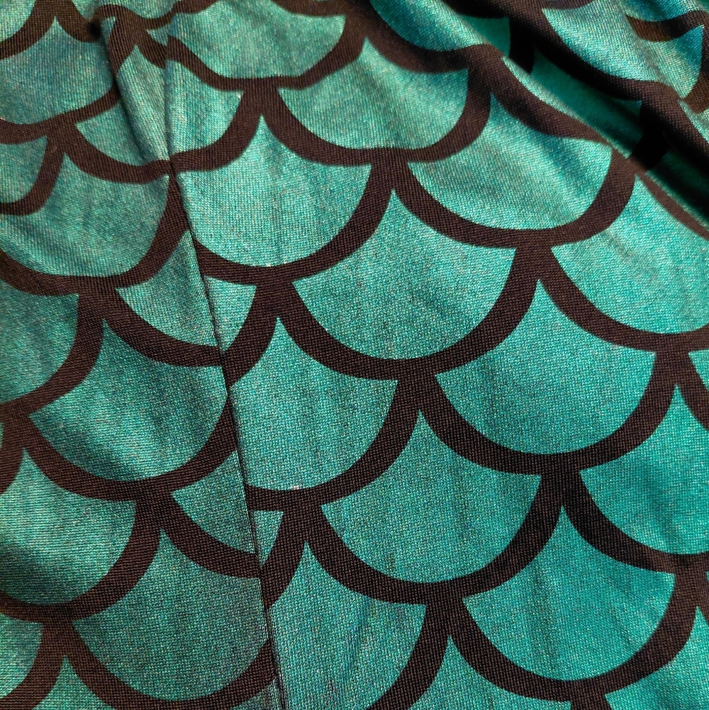 Rosegal Green Scale-Print Bodice with Purple High-Low Skirt Dress - Picture 11 of 11